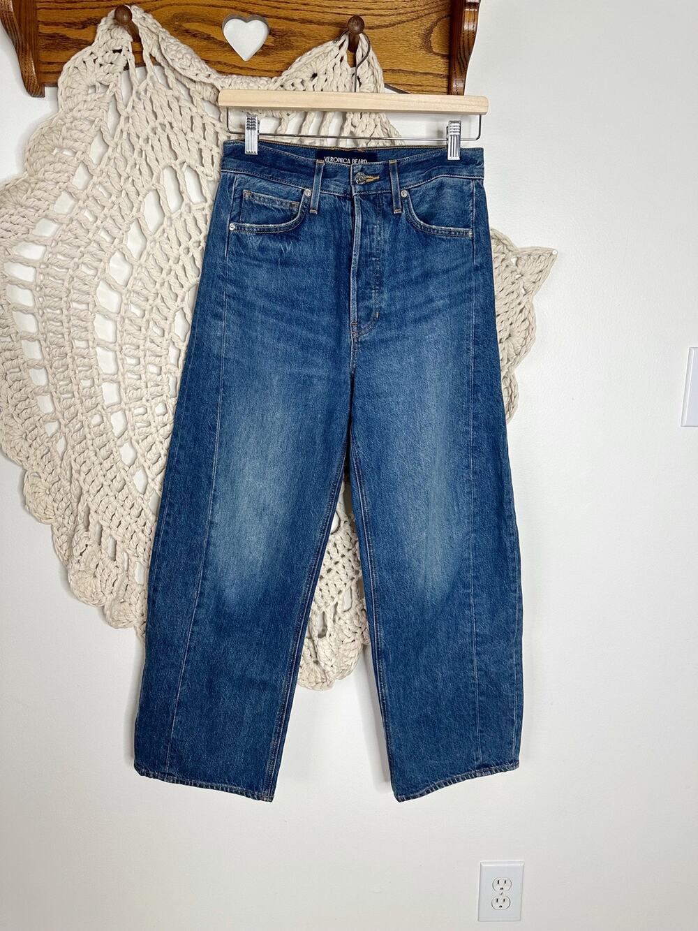 Veronica Beard Ryder Saddle Ankle Barrel High Rise Jeans Size 4/26